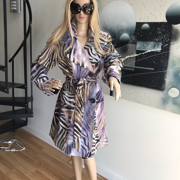 Alberto Makali zebra animal print coat size 14 - Picture 2 of 14